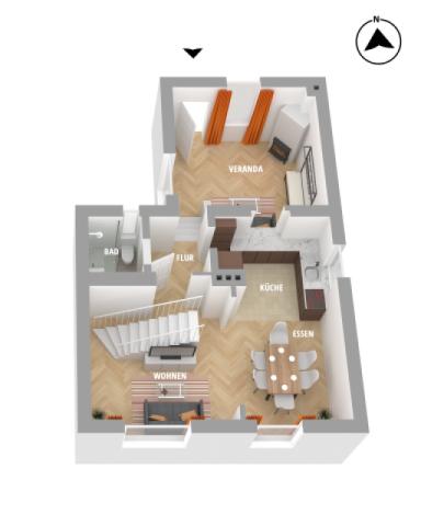 EFH Glienicke-Nordbahn-Erdgeschoss-3D-Grundriss