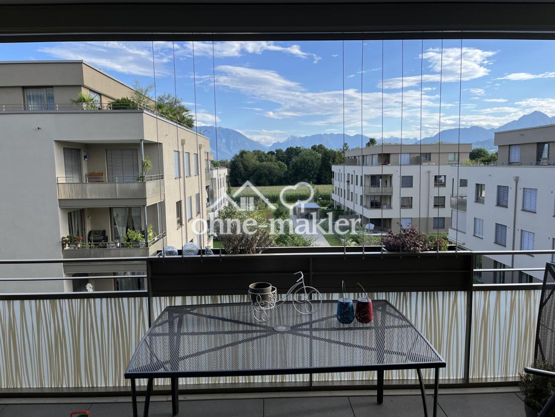 Blick vom Balkon