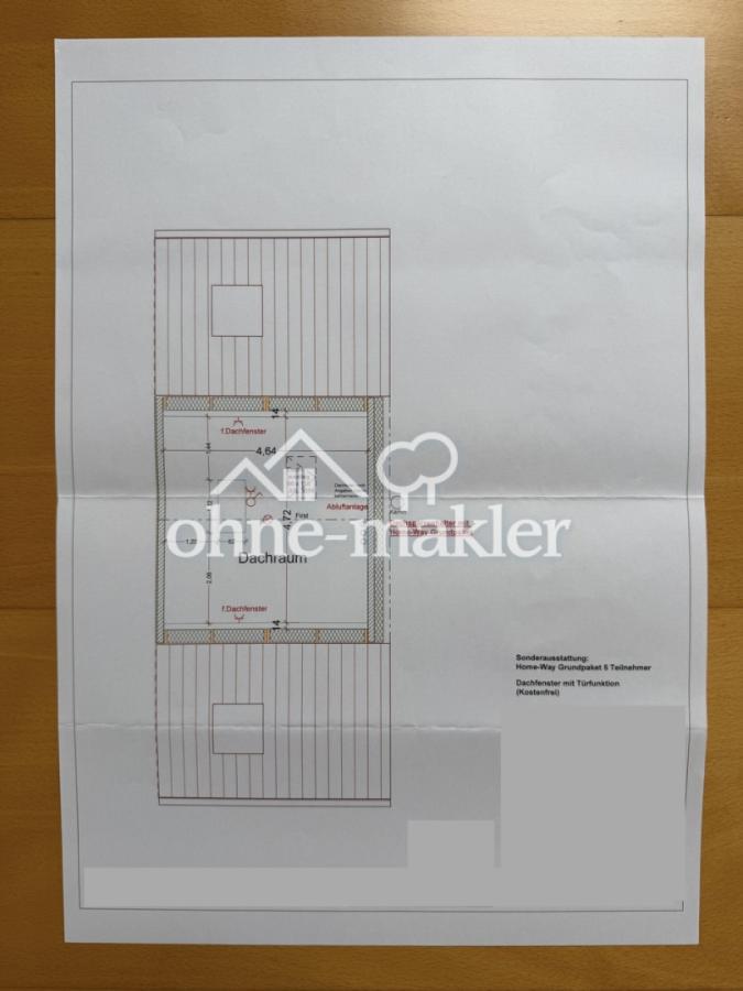 Grundriss Dachboden