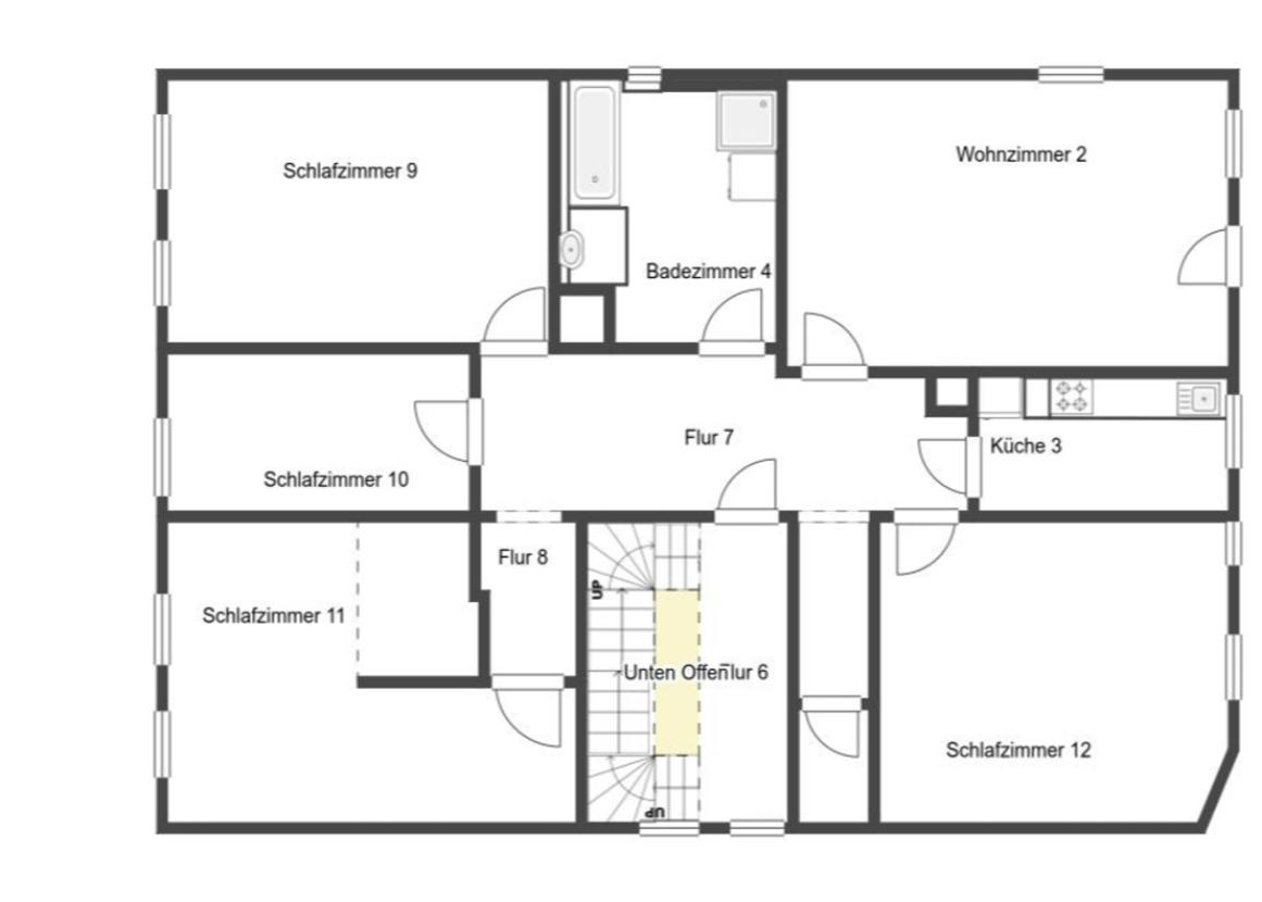 Grundriss Skizze 1. OG