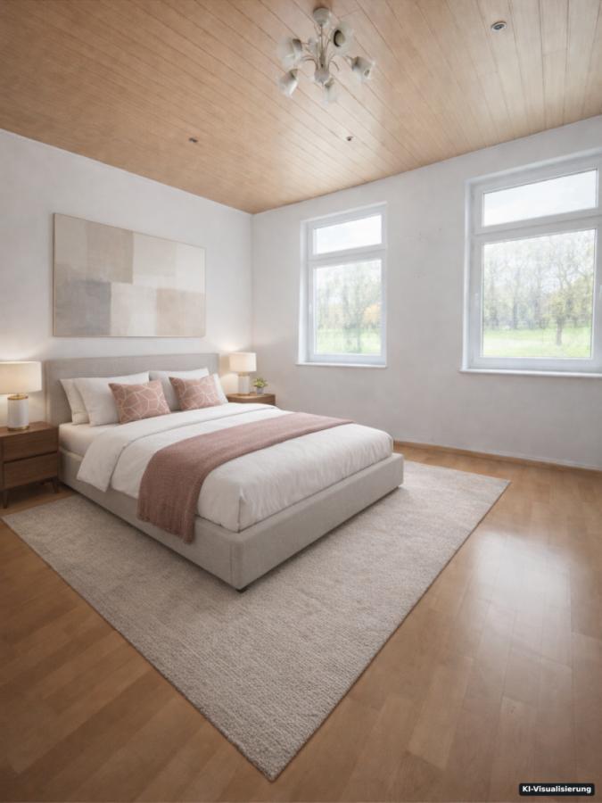 KI-Visualisierung – Schlafzimmer KI modernisiert