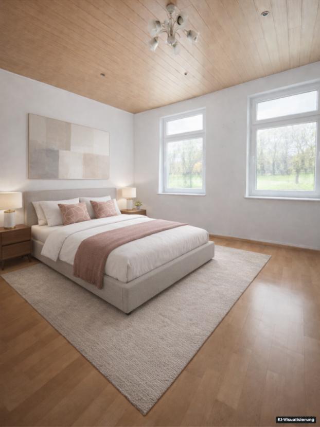 KI-Visualisierung – Schlafzimmer KI modernisiert
