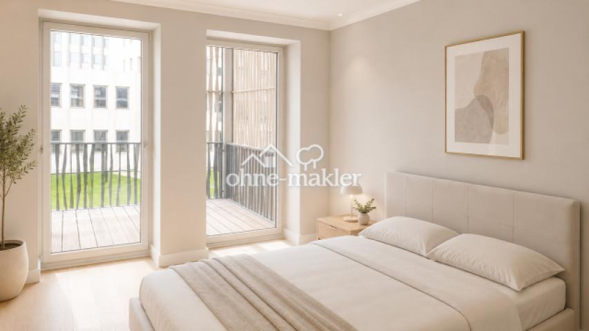 Schlafzimmer 2 zum Innenhof