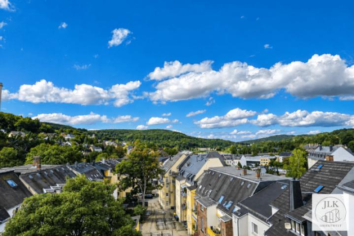 Blick über Aue von der Dachterrasse