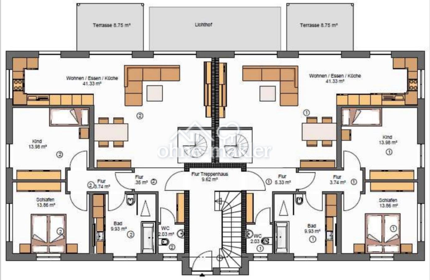 Grundriss EG Wohnung 2