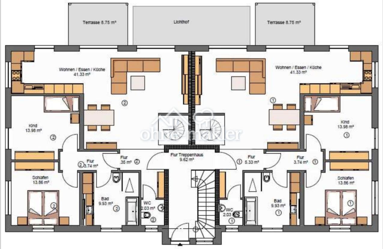 Grundriss EG Wohnung 2
