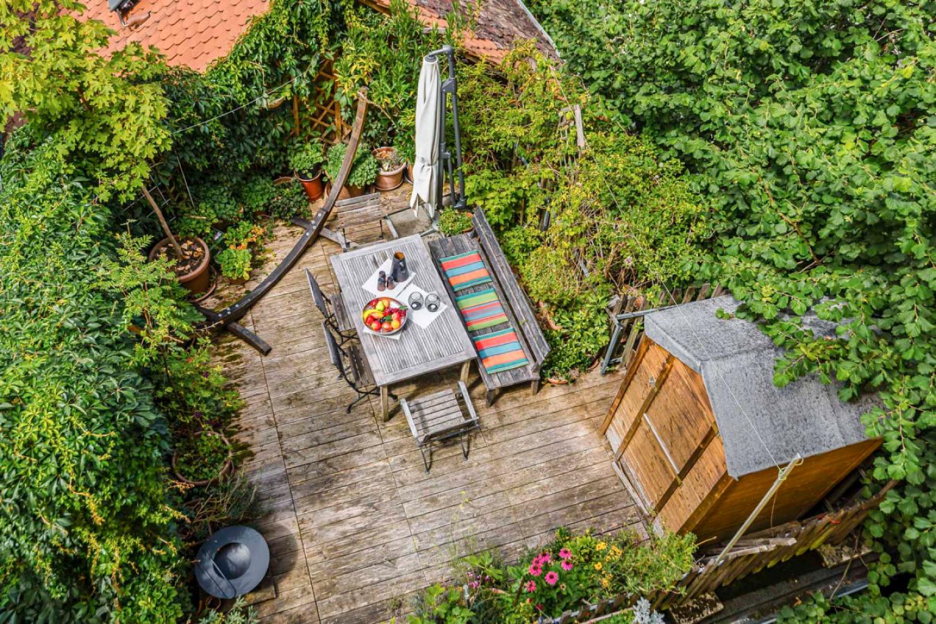 Terrasse von oben