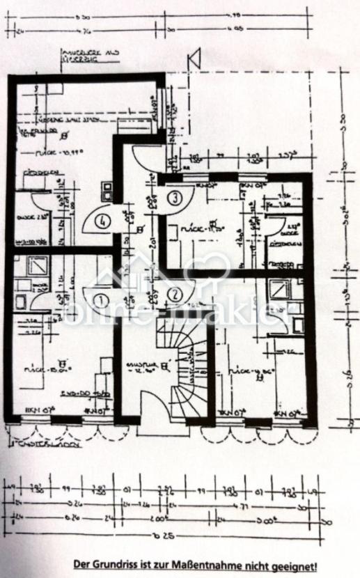 Grundriss Apt. 1-4