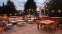 Dachterrasse möbliert abends
