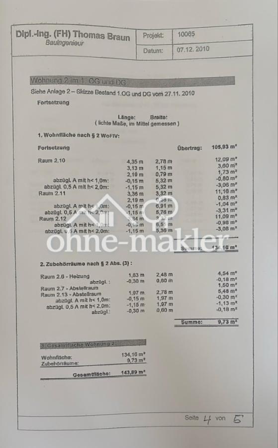 Flächenberechnung