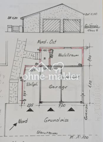 Doppelgarage, Carport, Abstell