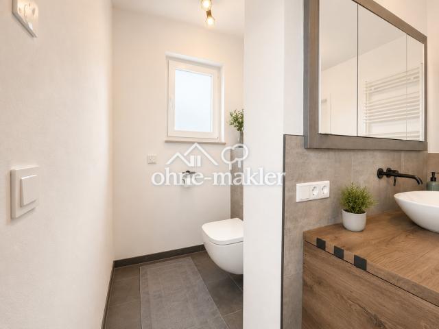 Toilette im Bad