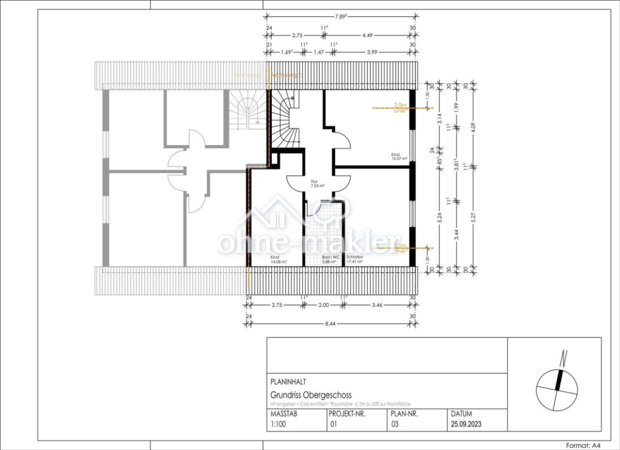 Grundriss Obergeschoss