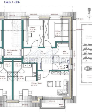 Grundriss der Wohnung