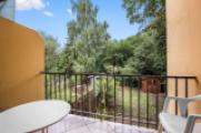 Balkon mit Gartenblick