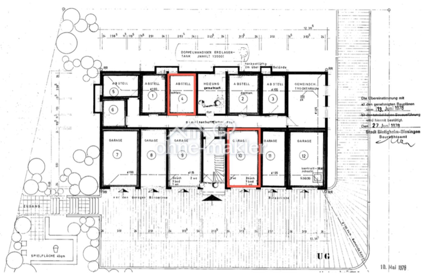 Keller Nr. 4, Garage Nr. 10