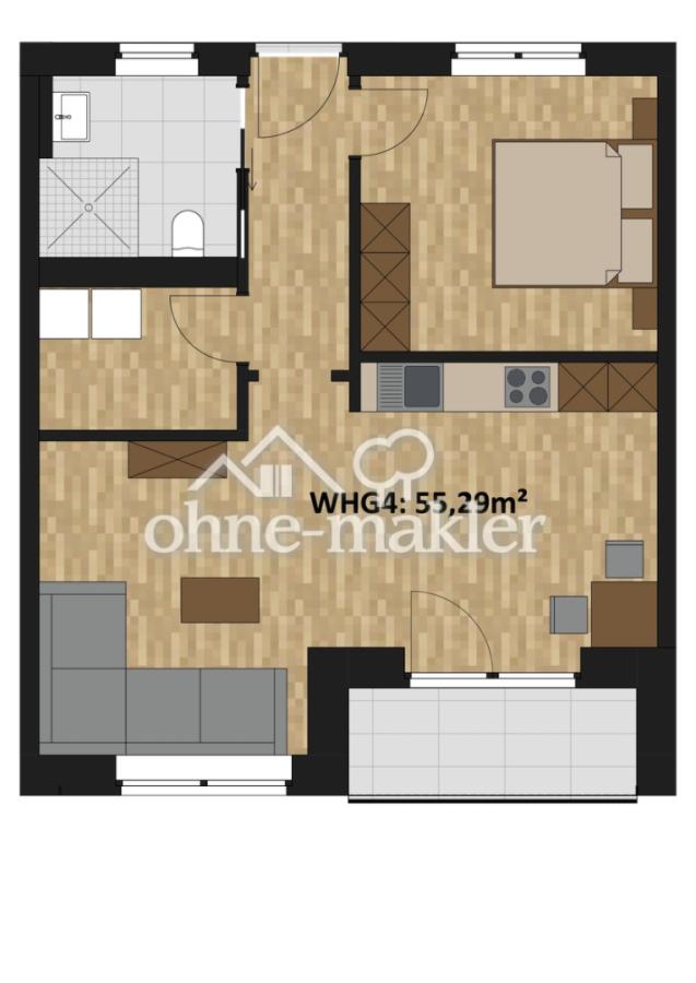 Wohnung mit 55,29 m2