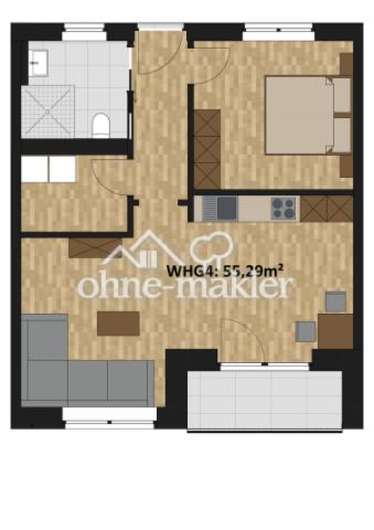 Wohnung mit 55,29 m2