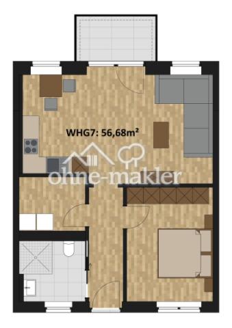Wohnung mit 56,68 m2