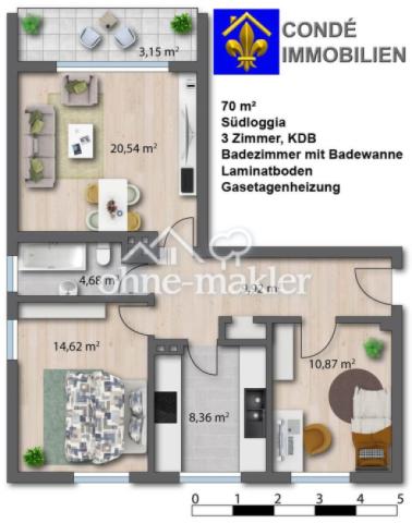 Attraktive 3-Zimmer-Wohnung
