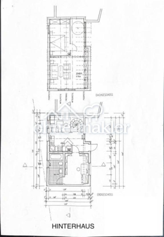 Hinterhaus Grundriss EG, DG