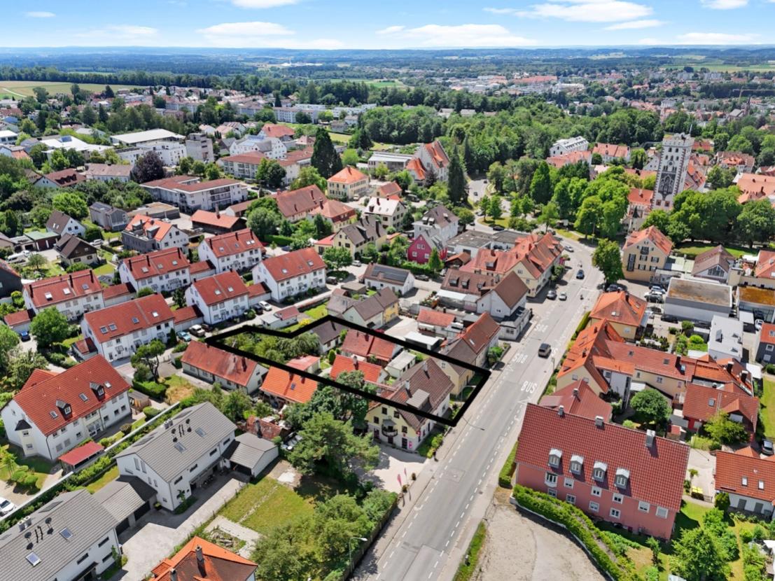 Ansicht III mit Bayertor markiert