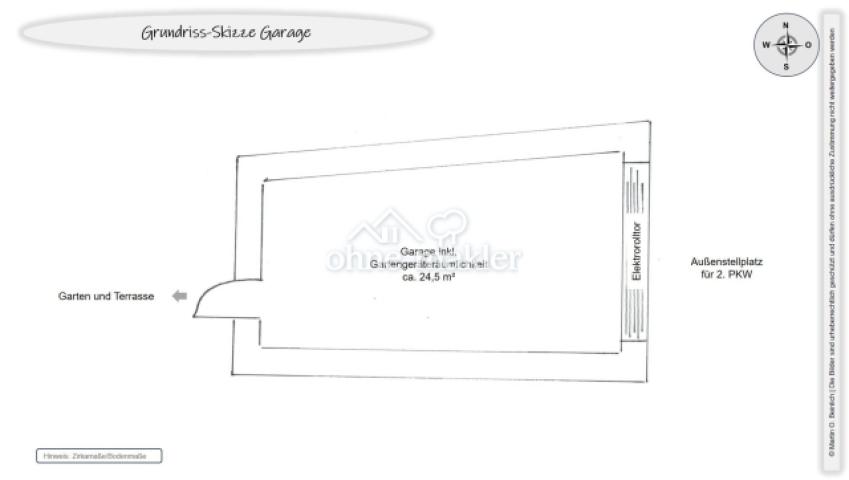 Grudriss-Skizze Garage