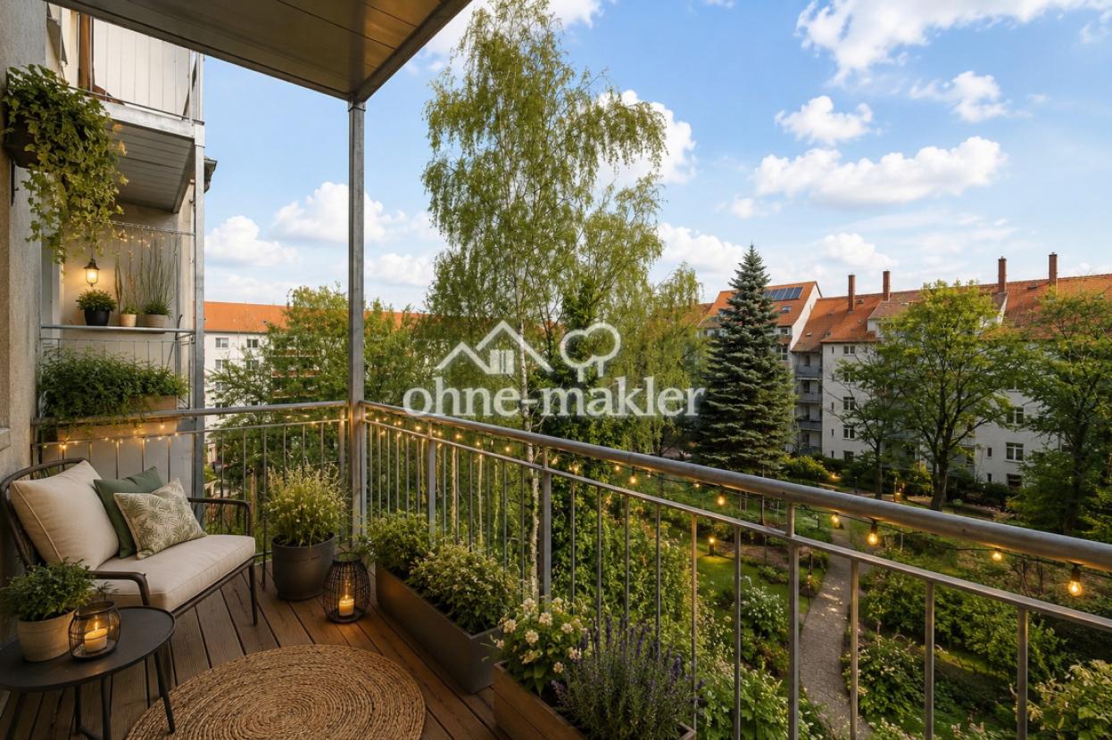 Balkon Ost-/Gartenseite