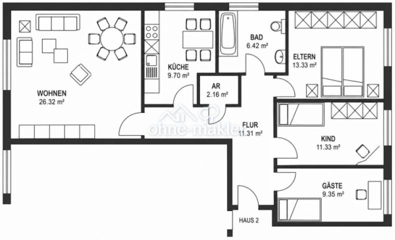 Grundriss Wohnung