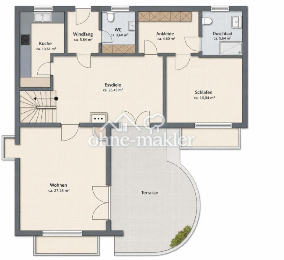 Grundriss EG lt. Planunterlage