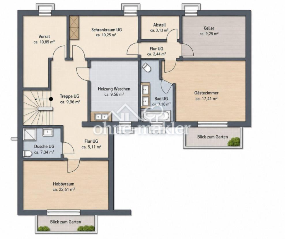 Grundriss UG lt. Planunterlage