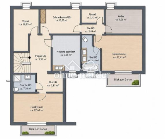 Grundriss UG lt. Planunterlage