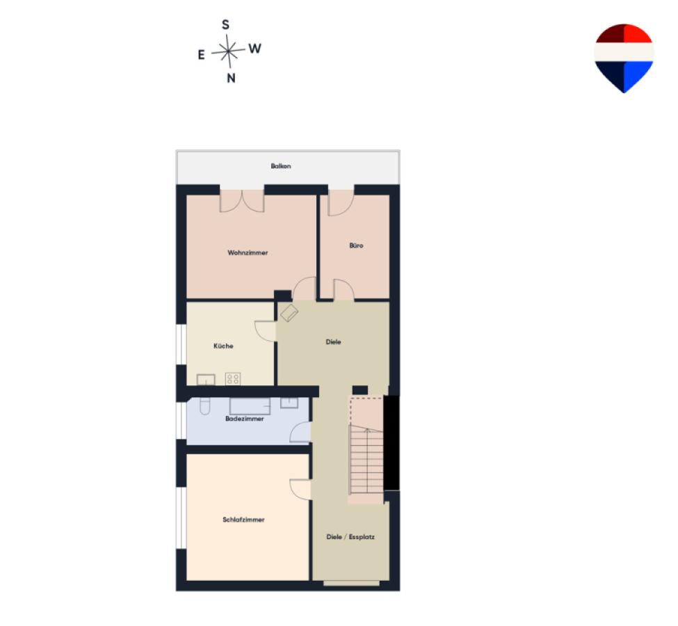Grundriss OG mit Treppe