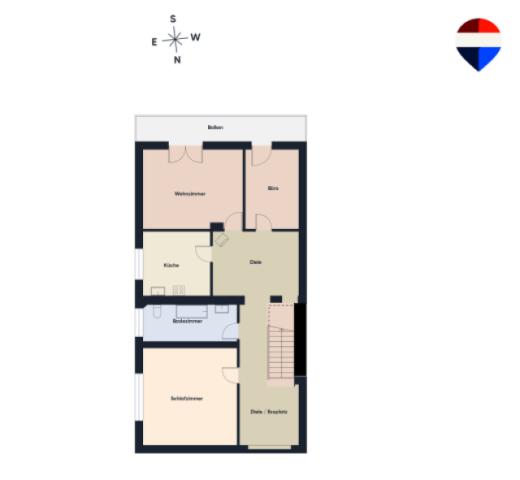 Grundriss OG mit Treppe