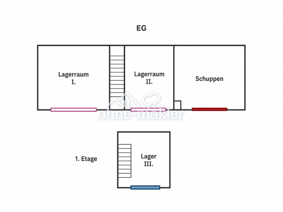 Lagerräume/Schuppen im Hof