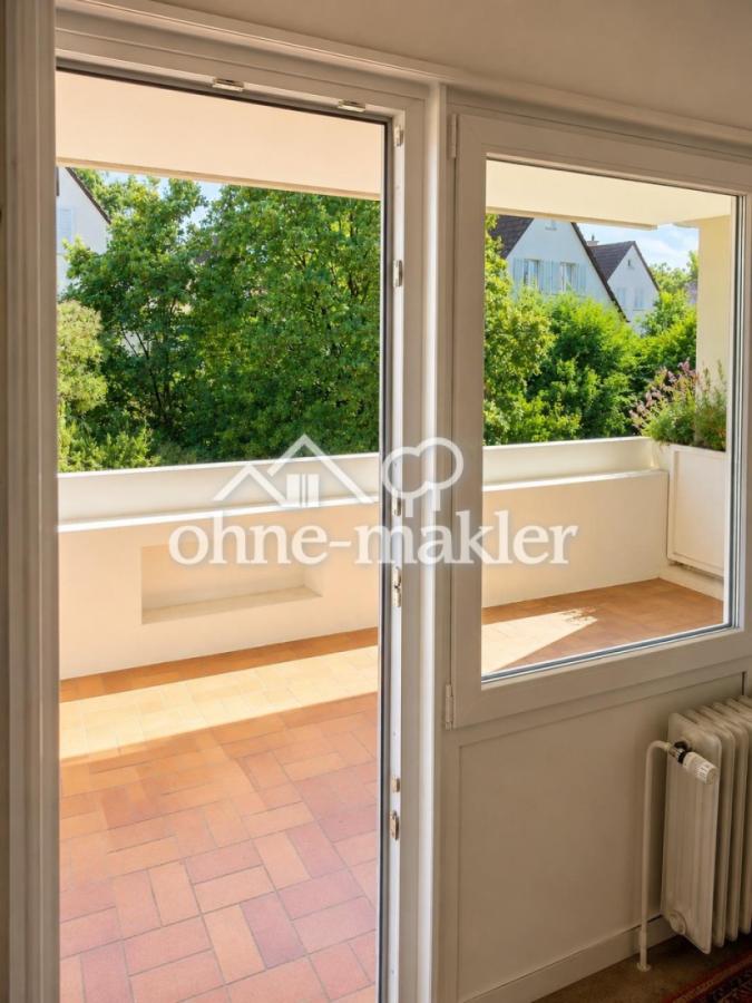 Balkon Blick vom Wohnzimmer
