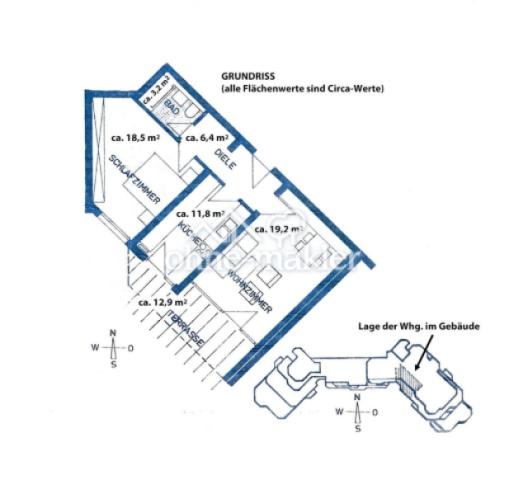 Grundriss und Lage im Haus