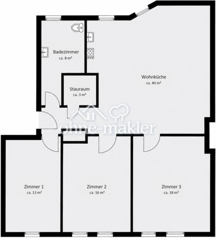 Grundriss der Wohnung