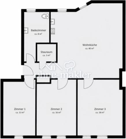 Grundriss der Wohnung