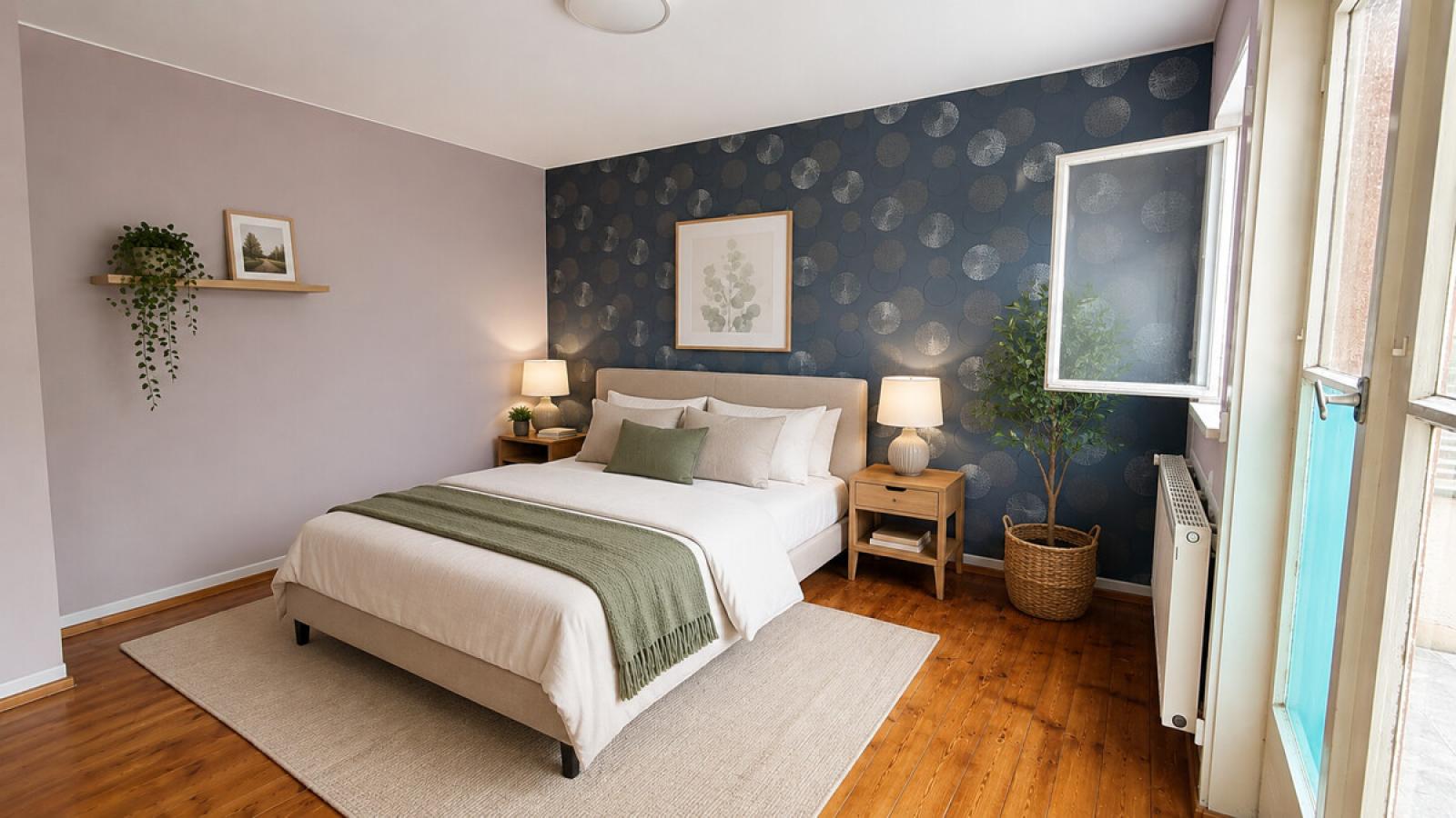 Schlafzimmer 1 OG mit Einrichtungsbeispiel