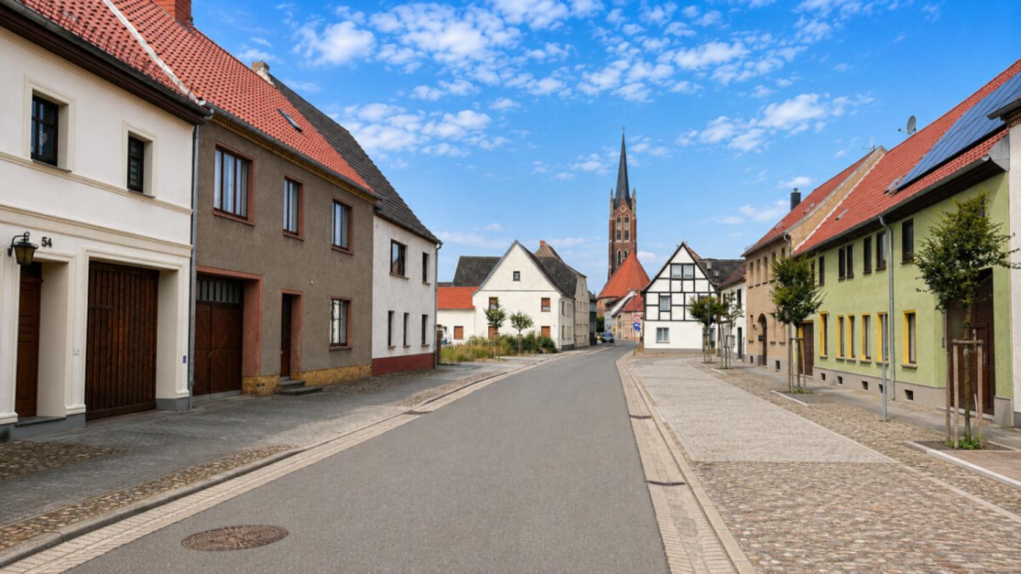 Ansicht mit Kemberger Kirche