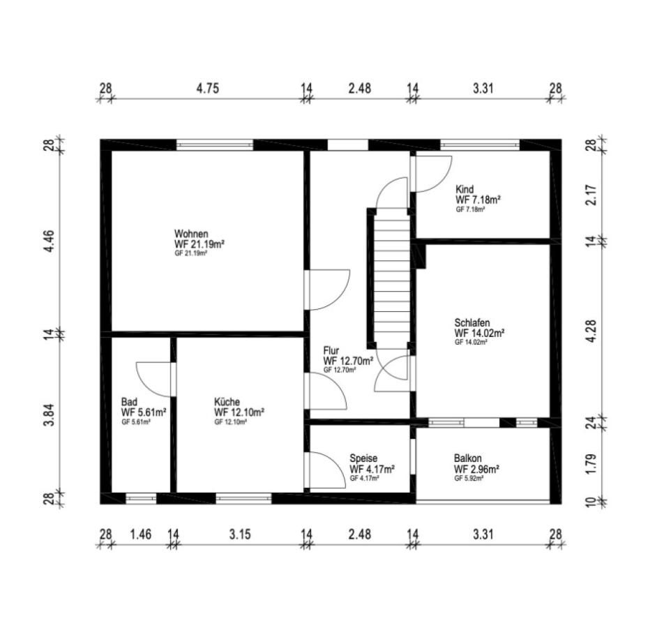 Grundriss 1. OG Kemberg