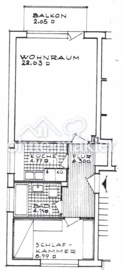 Grundriss der Wohnung