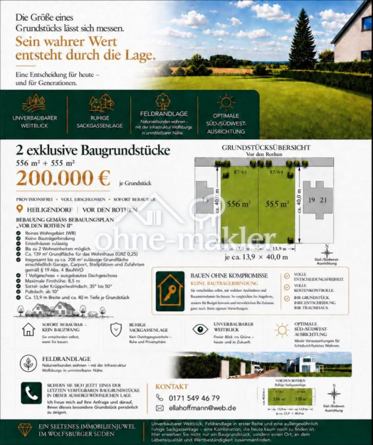 Zwei Grundstücke im Überblick