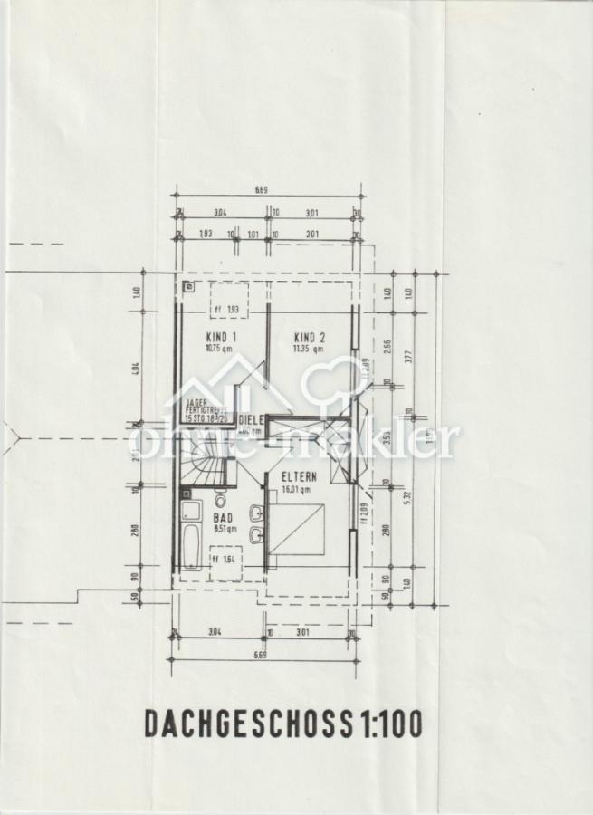 Dachgeschoss-Grundriss