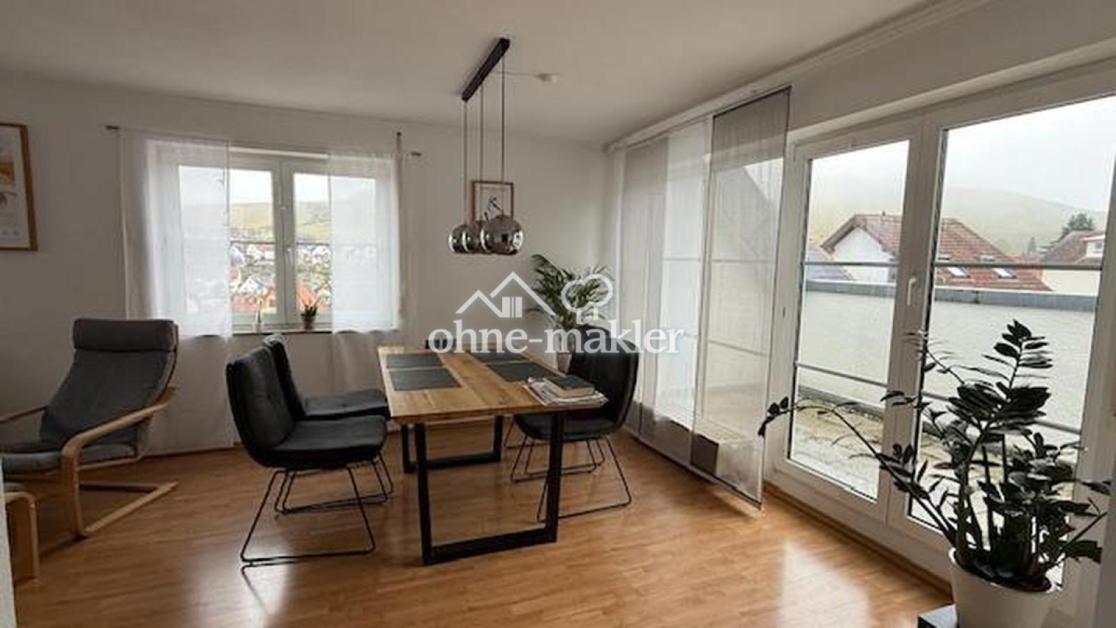 Essplatz beim Dachbalkon