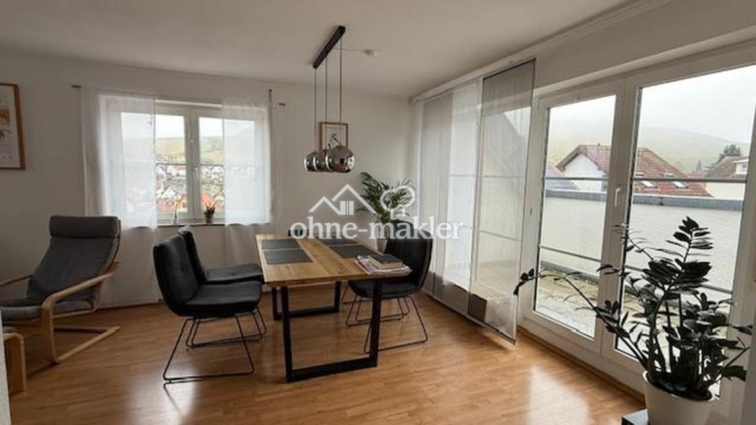 Essplatz beim Dachbalkon