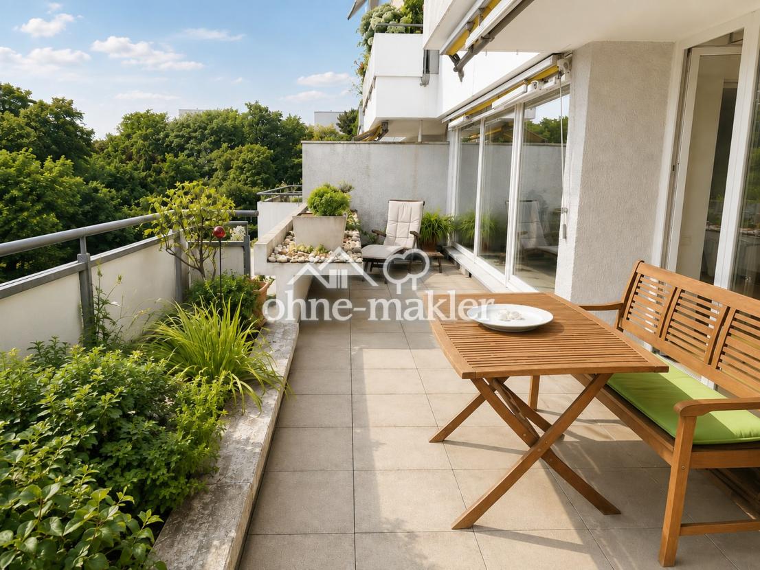Dachterrasse mit Grünblick
