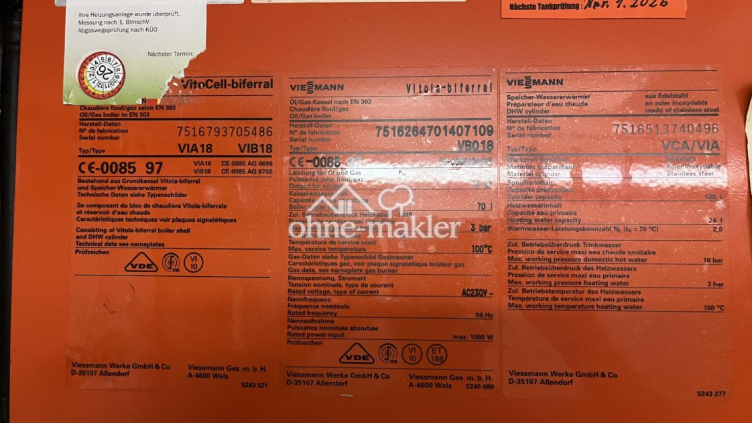 Heizung Typenschild