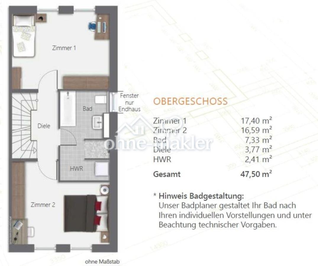 Grundriss Obergeschoss